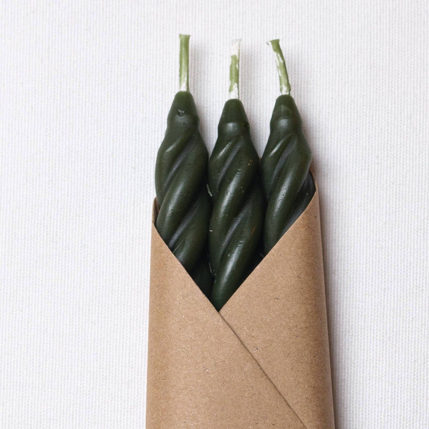 Pine Beeswax Spiral Taper Candles - Set of 3