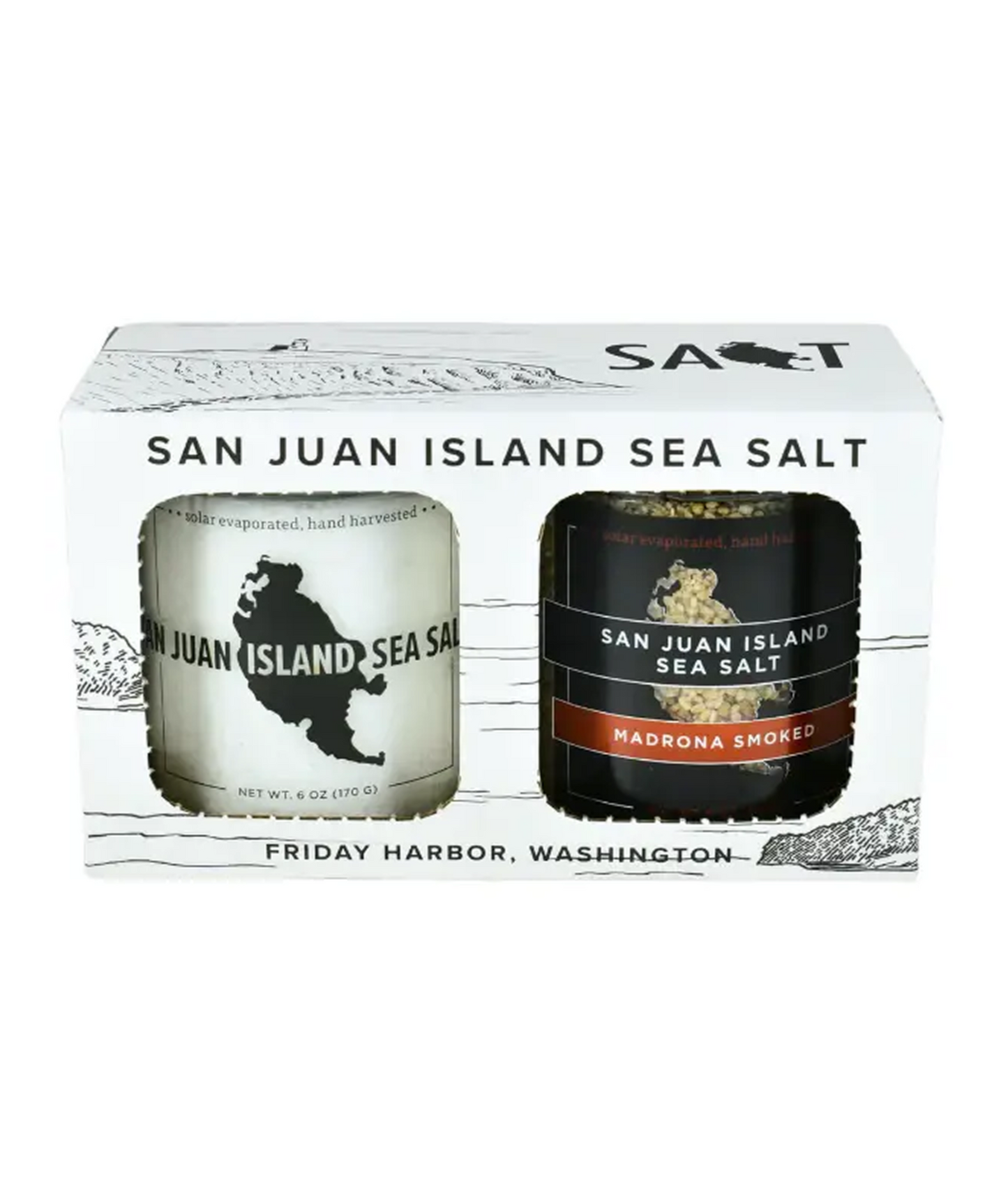 San Juan Island Sea Salt - Salty Smoky Two Pack Gift Set
