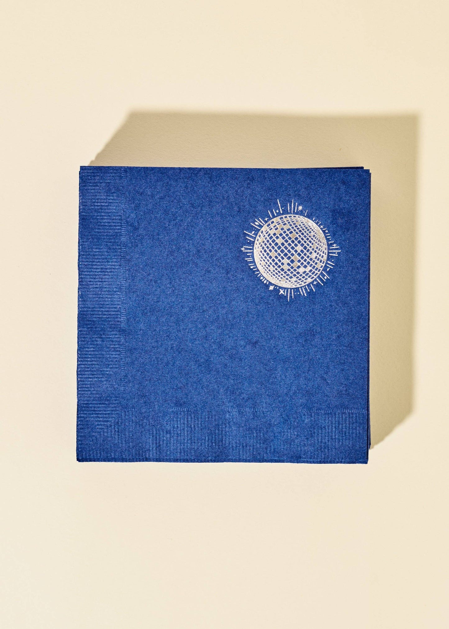 Navy Disco Cocktail Napkins- Set of 20