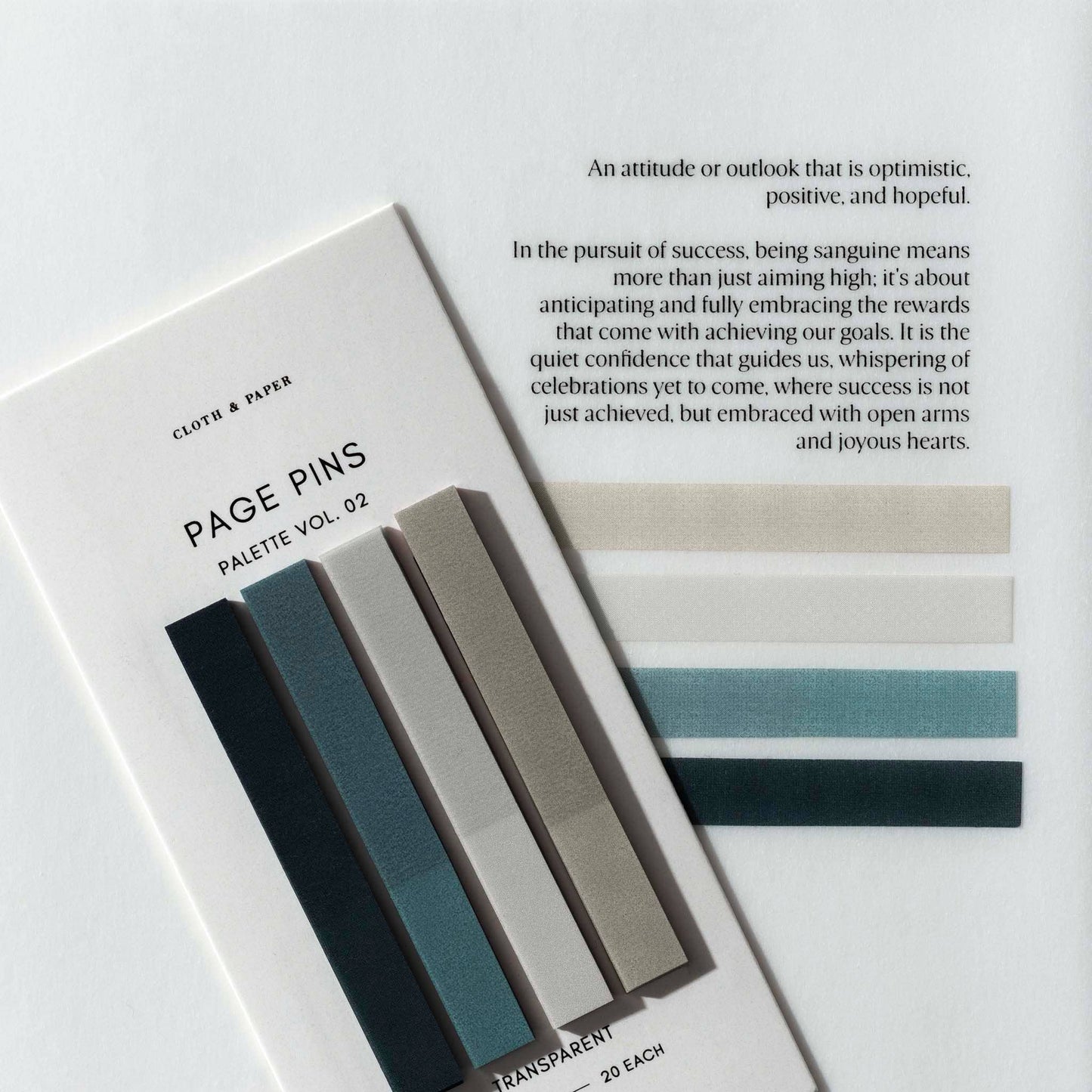 Cloth & Paper - Page Pins Lagoon