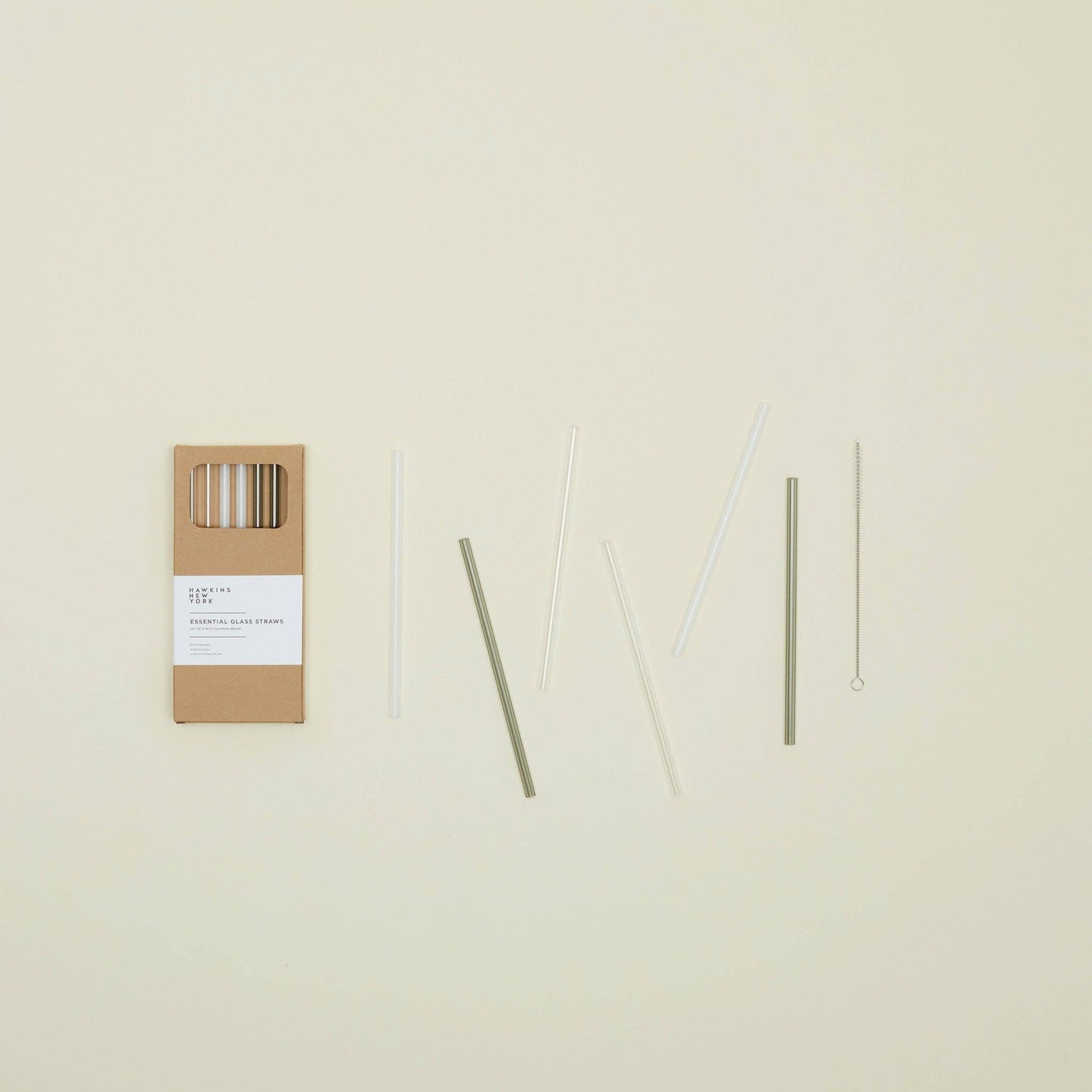 Hawkins New York - Essential Glass Straws (Set of 6)