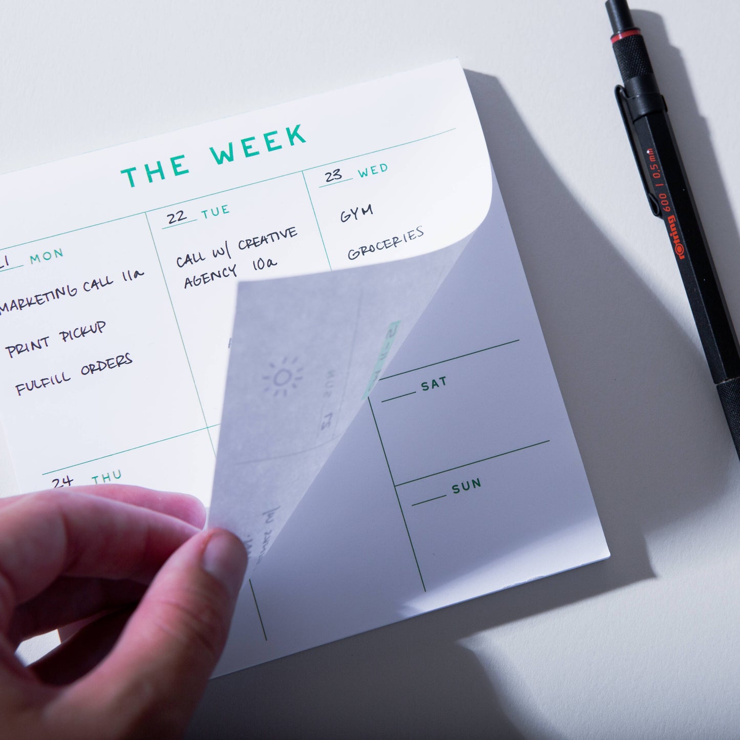 Case Study - Small Weekly Desk Planner Notepad