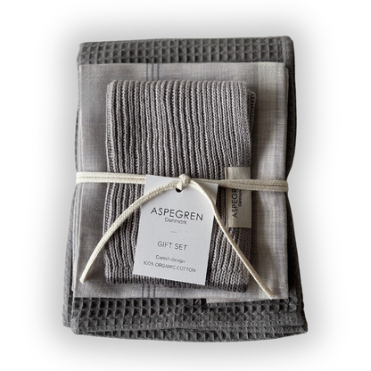 Aspegren Dish Towel Gift Set (Flint Gray)
