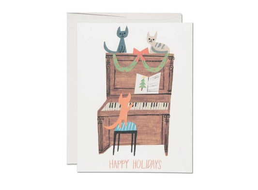 Red Cap Cards - Kitty Carols holiday greeting card