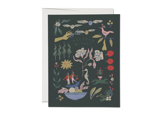 Red Cap Cards - Emerald Holiday greeting card