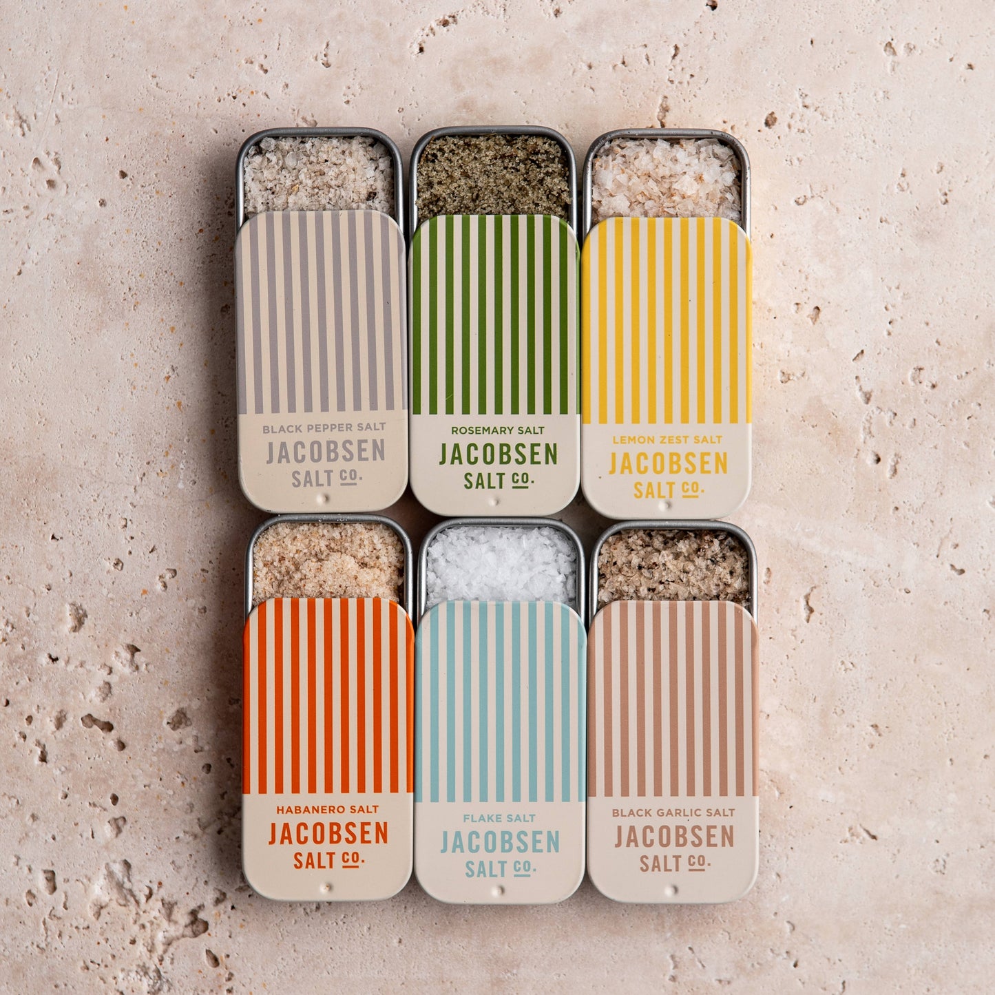 Jacobsen Salt Co. - Infused Salt Slide Tin Collection