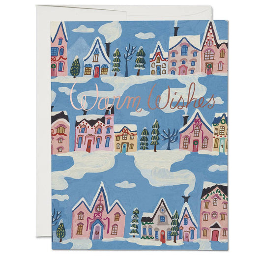Red Cap Cards - Little Pink Houses holiday greeting card