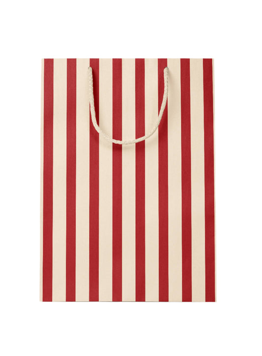 Red Stripe Medium Paper Gift Bag
