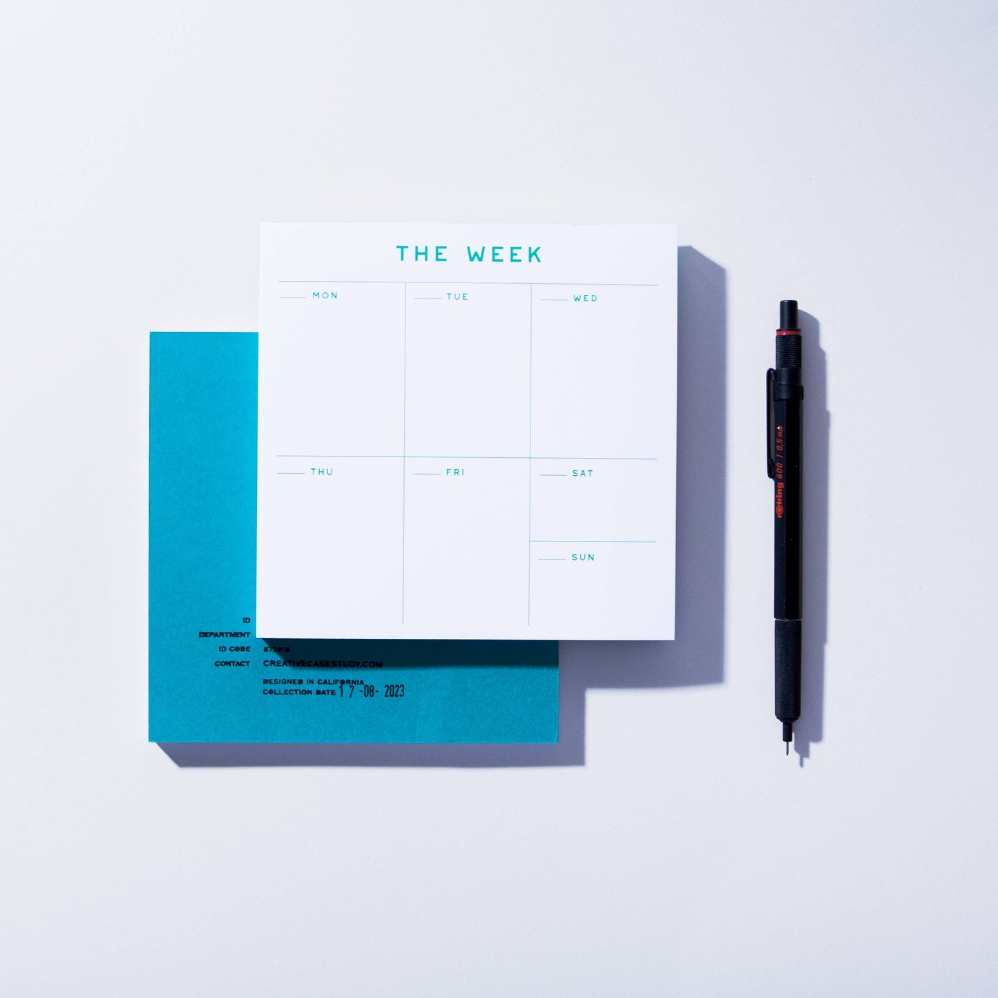 Case Study - Small Weekly Desk Planner Notepad