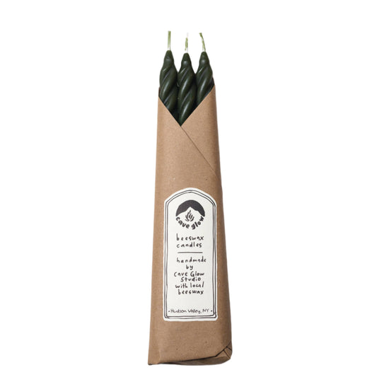 Pine Beeswax Taper Candles - Set of 3