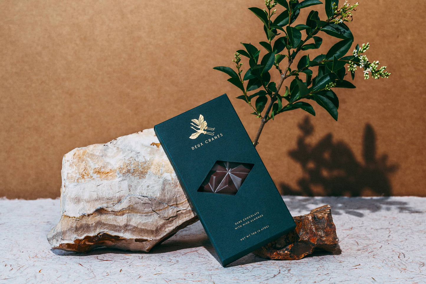 Deux Cranes - Dark Chocolate with Miso Almonds (Dairy Free)