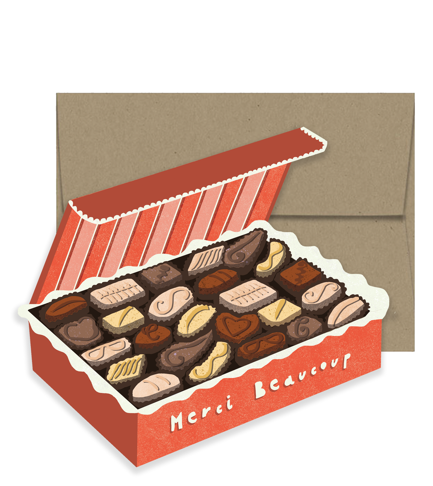 Isatopia - Merci Chocolate Box Card