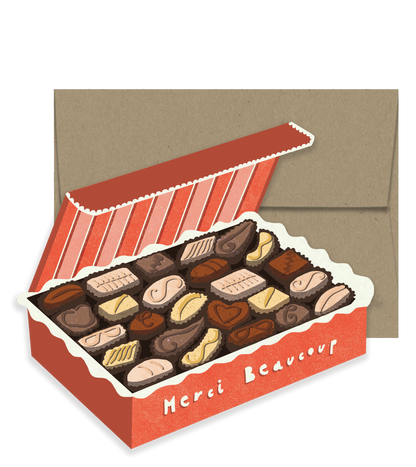 Isatopia - Merci Chocolate Box Card