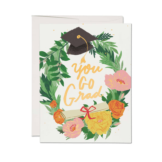Red Cap Cards - You GO Grad greeting card