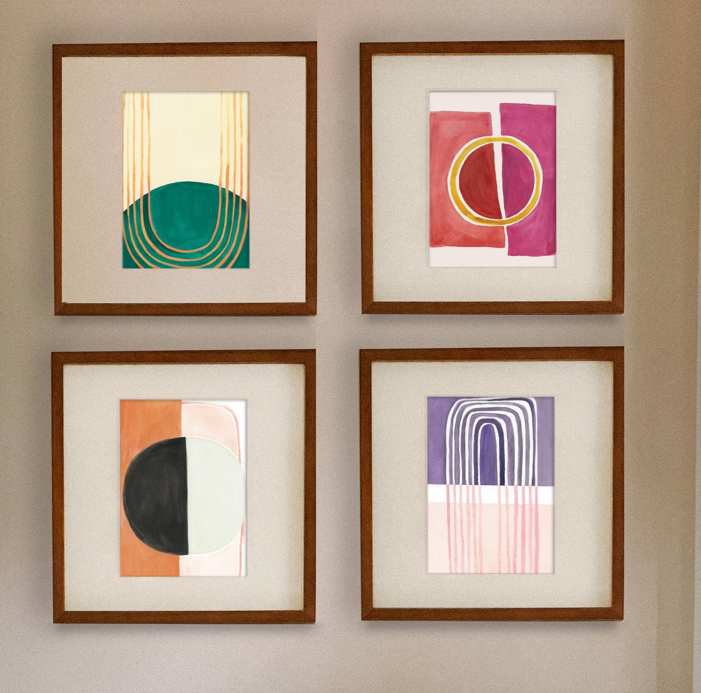 Honora Papers - Black & Beige Modern Abstract Art Print