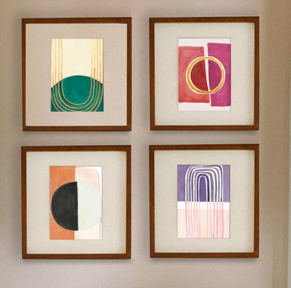 Honora Papers - Black & Beige Modern Abstract Art Print