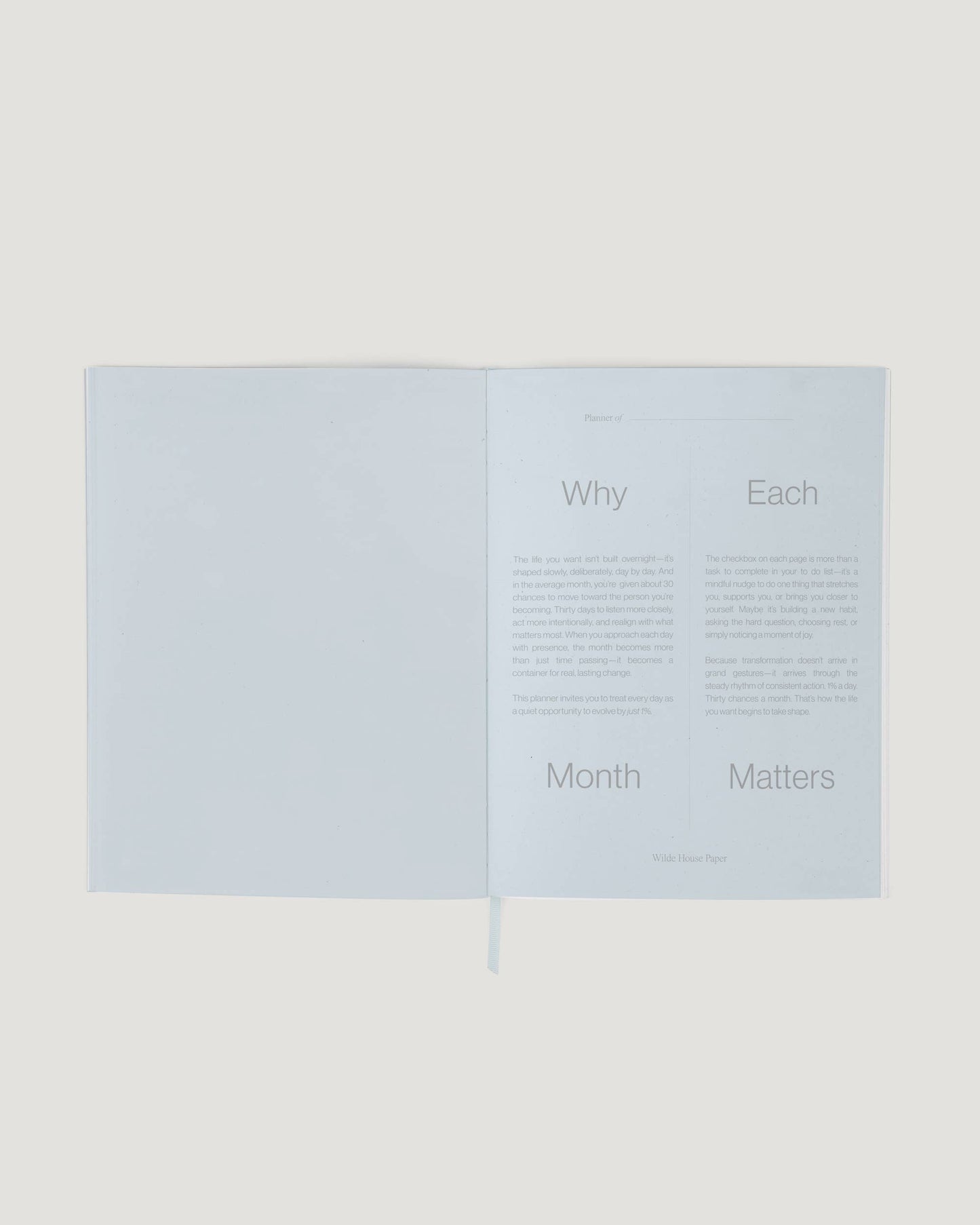 Wilde House Paper - Month Planner