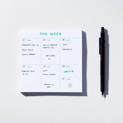 Case Study - Small Weekly Desk Planner Notepad
