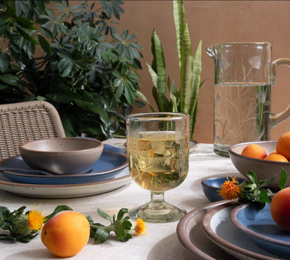 East Fork - Etched Thistle Wine Glasses (Set of 4)