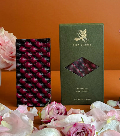 Deux Cranes - Raspberry Dark Chocolate (Vegan)
