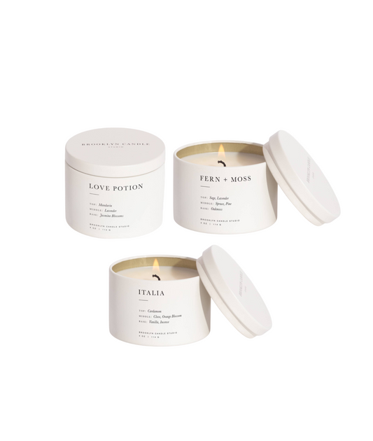 Brooklyn Candle Studio - White Travel Candle