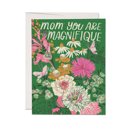 Red Cap Cards - Magnifique Mom greeting card
