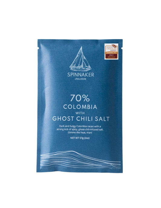 Spinnaker Chocolate - 70% Colombia with Ghost Chili Salt