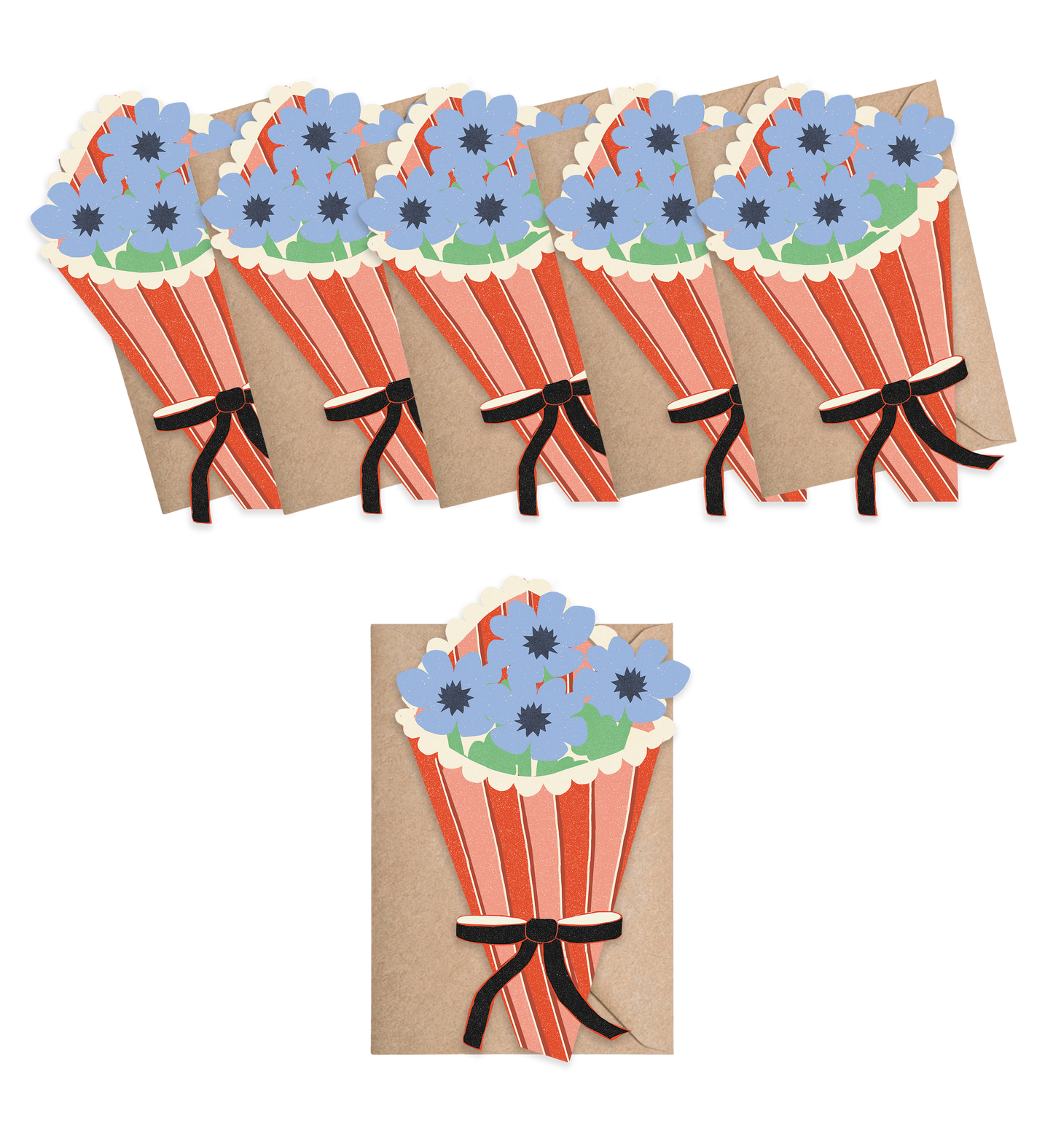 Isatopia - Flower Bouquet Mini Cards (Set of 6)