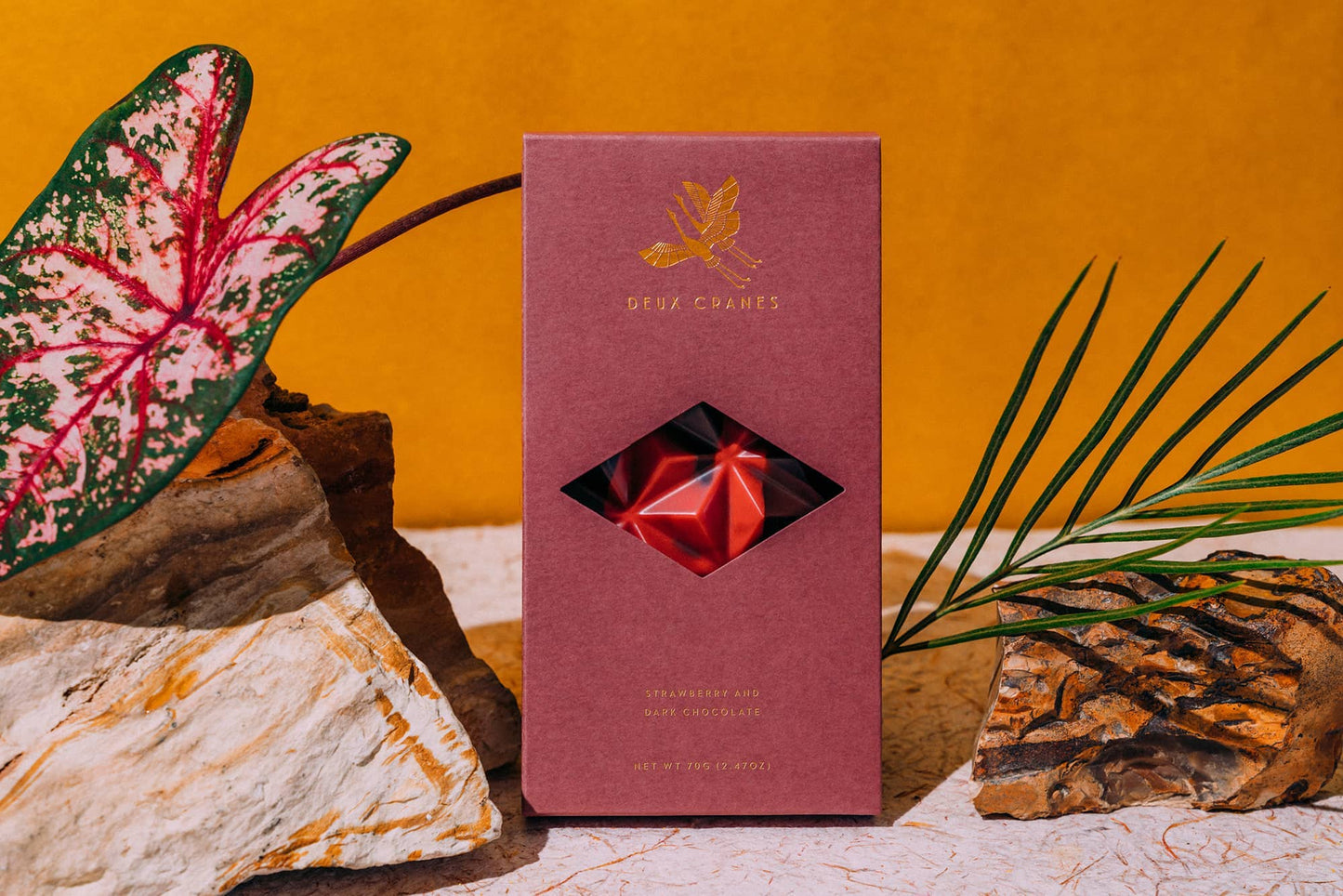 Deux Cranes - Dark Chocolate with Strawberry (Dairy Free)