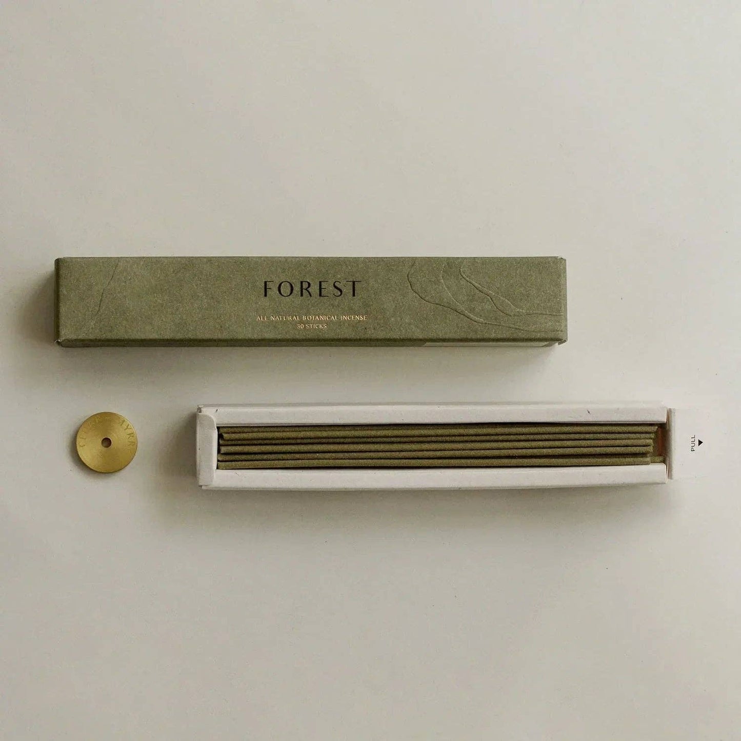 Cedar and Myrrh - Brass Hinoki Japanese Incense Stick Set