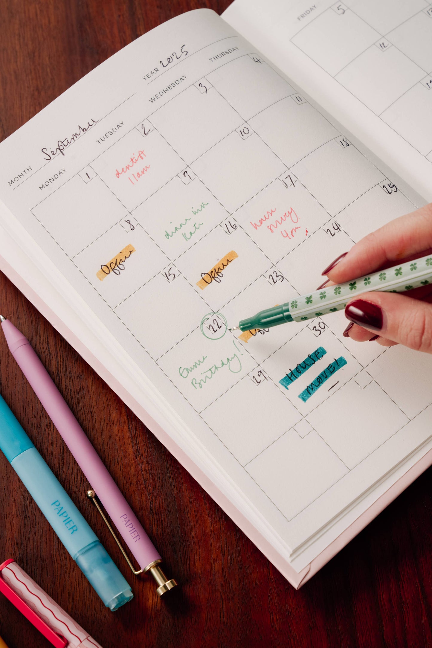 Papier - "Imagination" Mixed Pen & Highlighter (Set of 5)