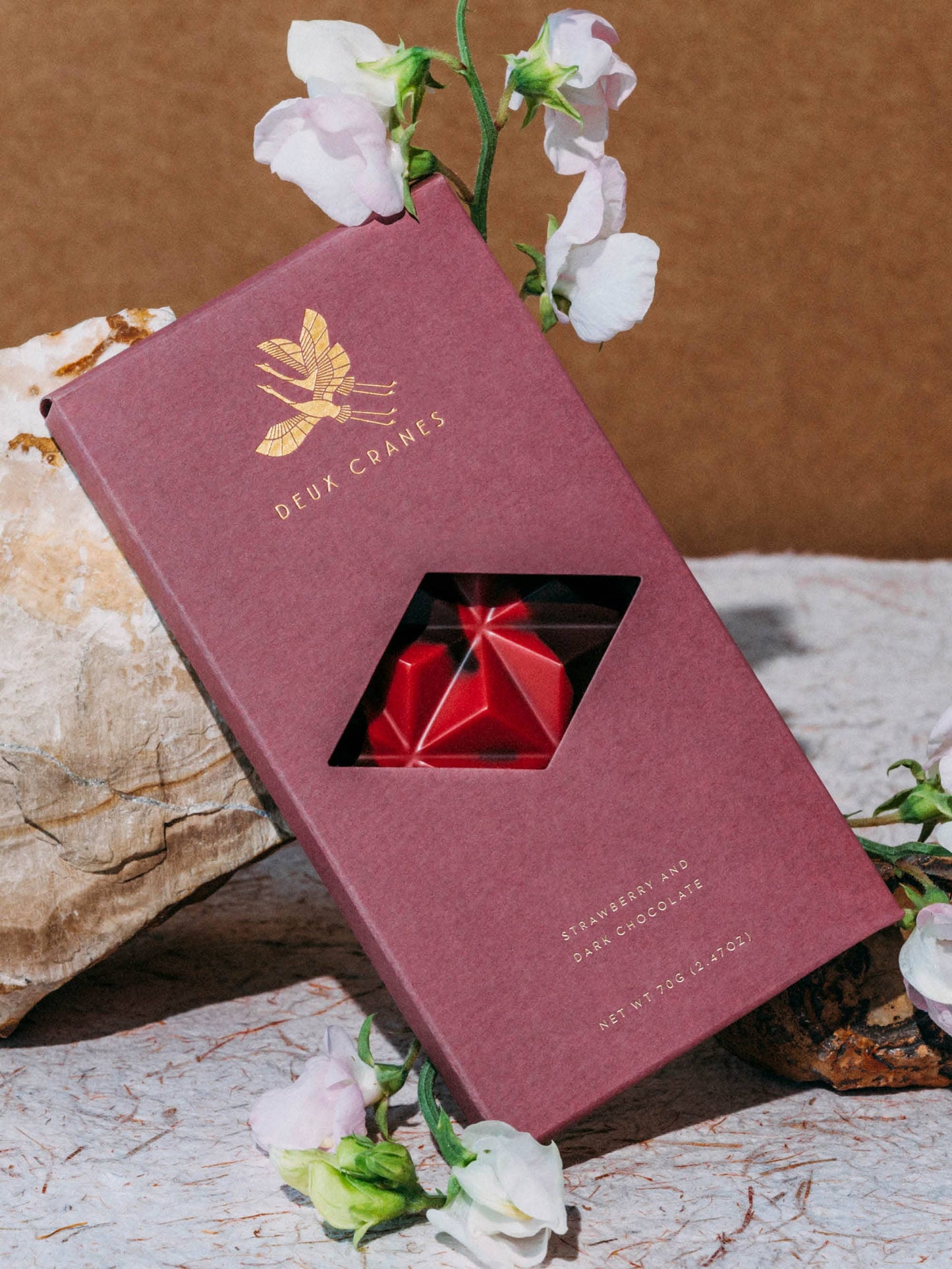 Deux Cranes - Dark Chocolate with Strawberry (Dairy Free)
