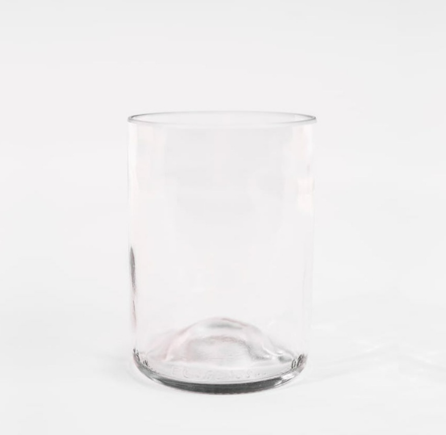 Upcycled Clear Lowball Glasses - Set of 4