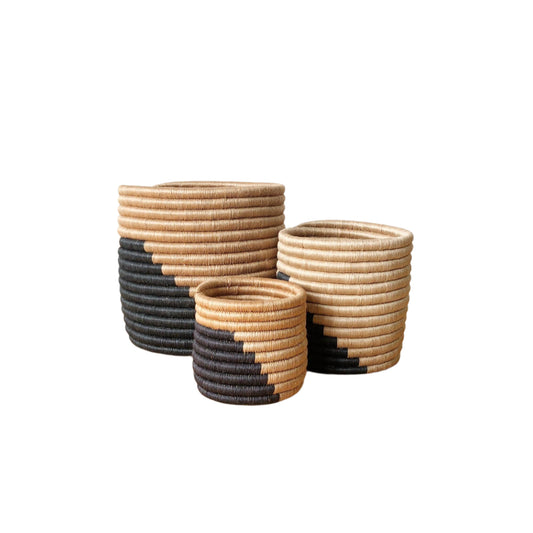Amsha - Kisoro Basket Planters (Set of 3)